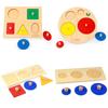 Wooden Geometric Shape Puzzle For Toddler Montessori Educational Toys