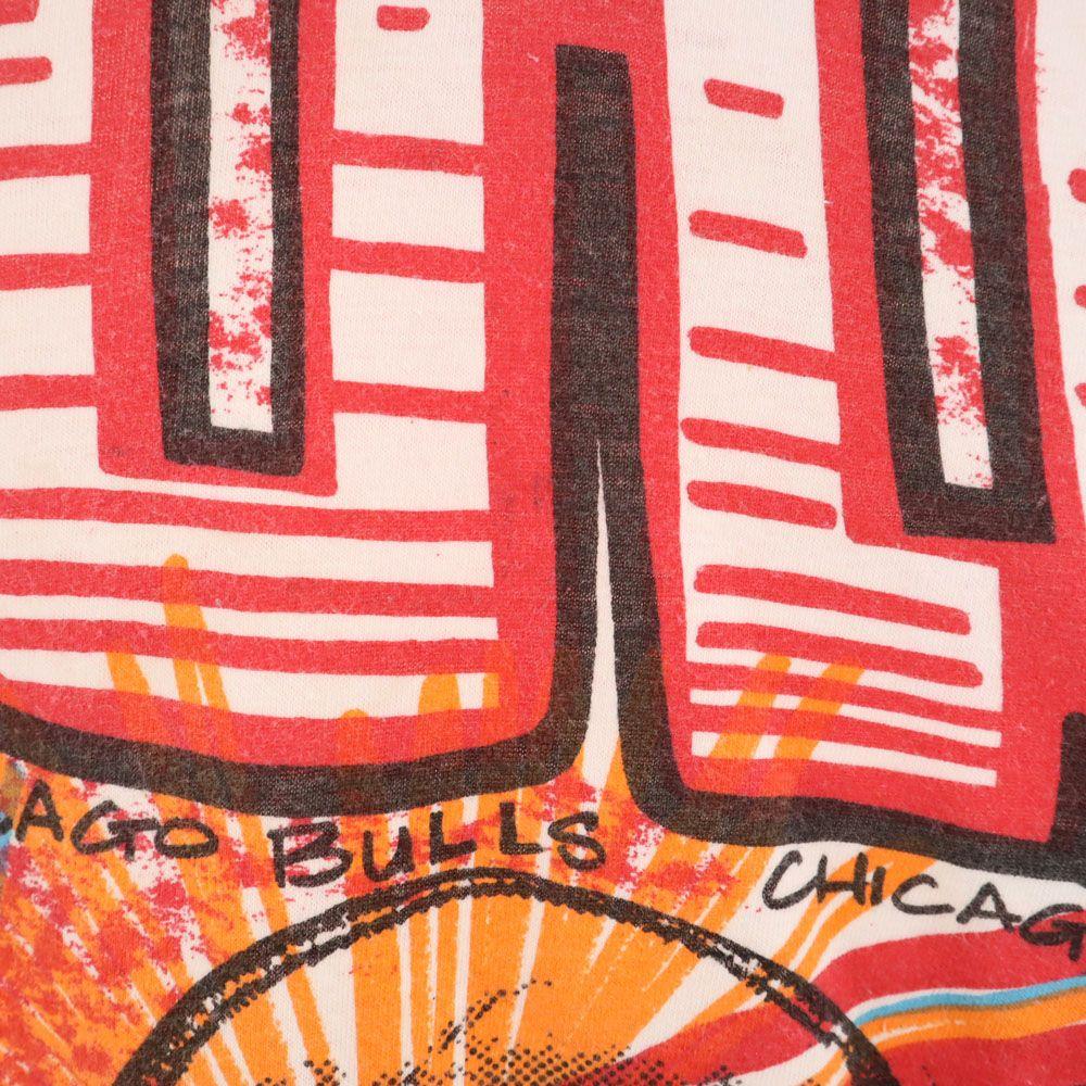 MAGIC JOHNSON TS 90s NBA Chicago Bulls double-sided printing Short sleeve T-shirt Men's Used