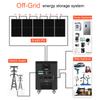 Station d'énergie portable 6200W Cellule de batterie LiFePO4 Contrôleur MPPT Onduleur à onde sinusoïdale pure Lampe de poche pour le camping Panneau solaire US