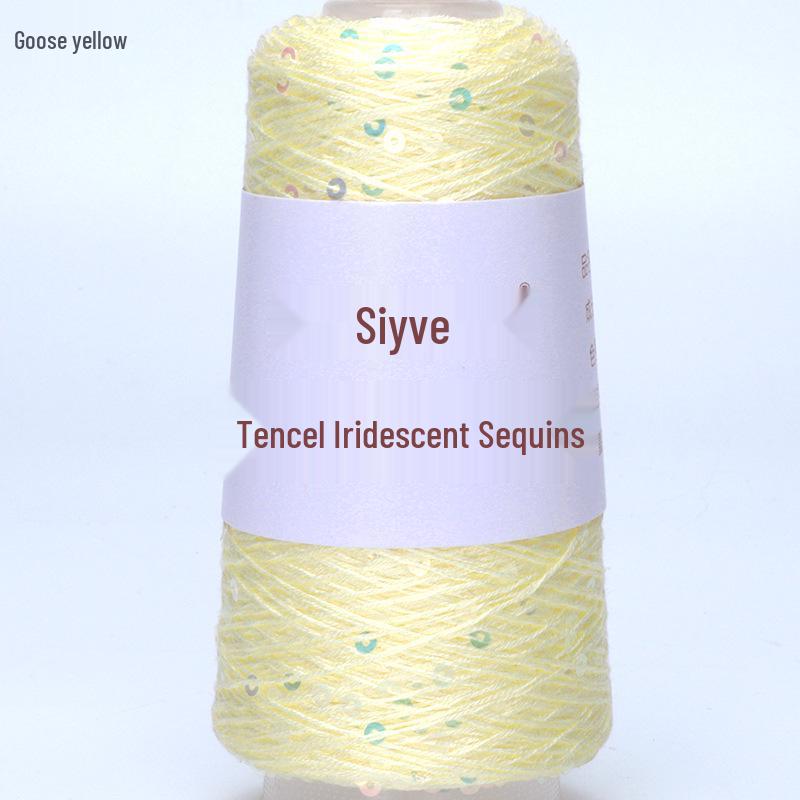 Si Yue Tencel Iridescent Paljettgarn: Handstickat Mode Bländar