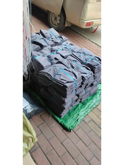 Unisex Dustproof Blue Workwear Robe with Printing & Embroidery