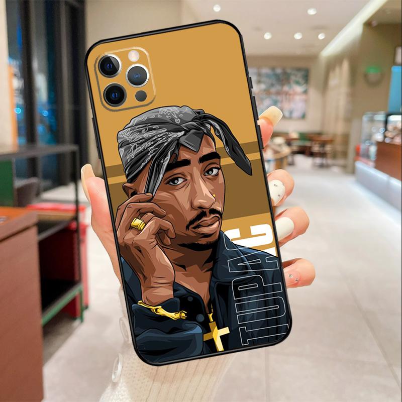 Rapper T-Tupac Shakur Phone Case For iPhone 17 16 15 14 13 12 11 Pro Max mini 16 Plus 16e 17 Air Protective Cover