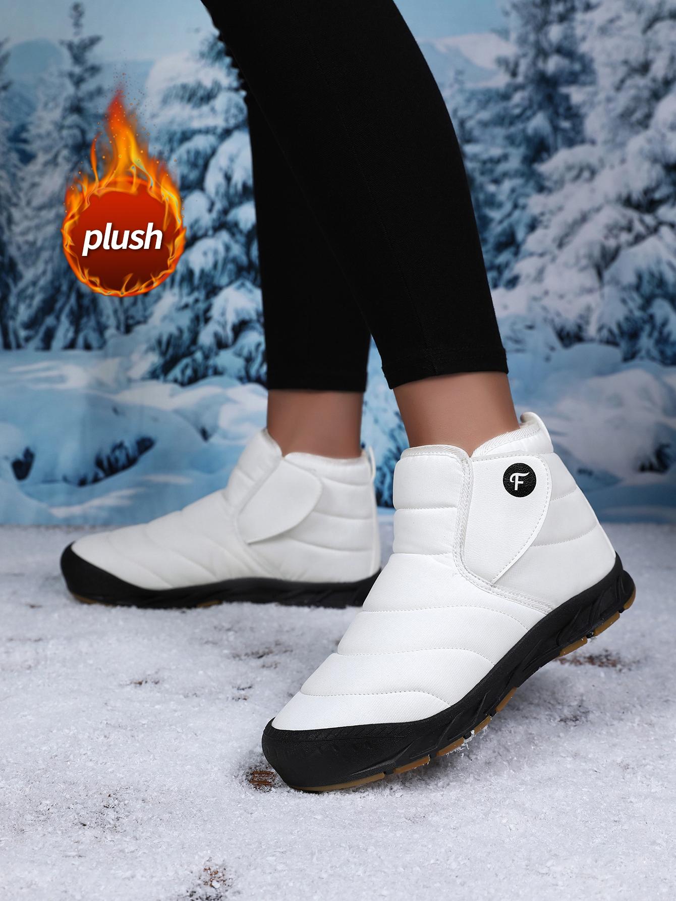 

Уютные женские сноубутсы из искусственного меха - Водонепроницаемые ботинки для холодной погоды 43 белый