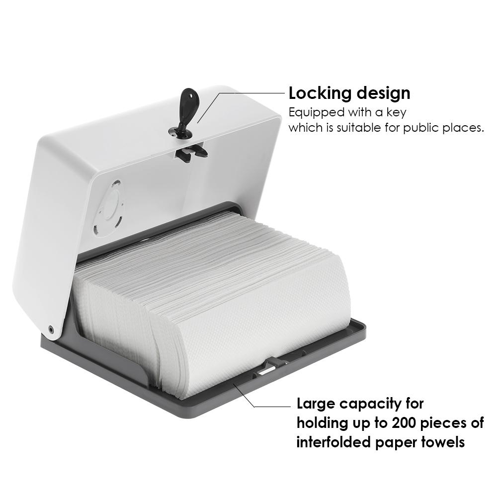 Wall-mounted Bathroom Tissue Dispenser Box Holder for Multifold Paper Towel USA Wall-mounted Bathroom Tissue Dispenser Box Holder for Multifold Paper Towel USA