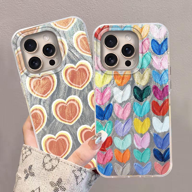 Case For IPhone 16 16 Pro Max 5G Phone Cover Graffiti New Pink Love Butterfly Knot Rose Patterns Luxury Bumper For IPhone 16