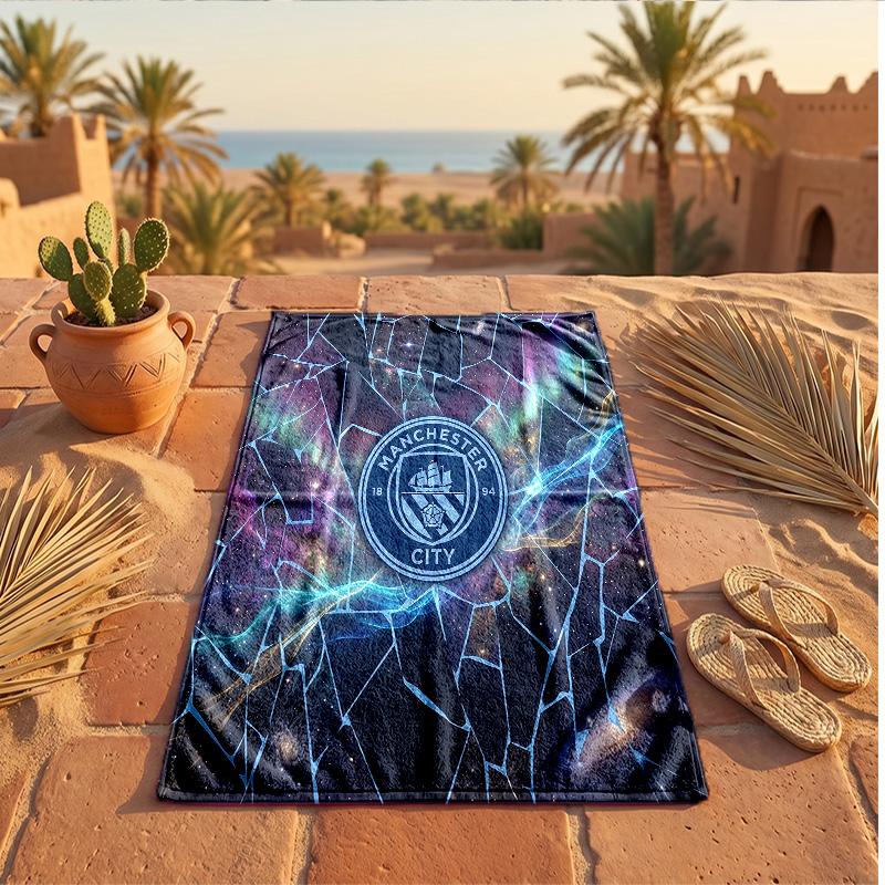 Toalla de Playa de Microfibra con Estampado del Manchester City Secado Rápido Absorbente Toalla Grande para Playa Natación Viajes