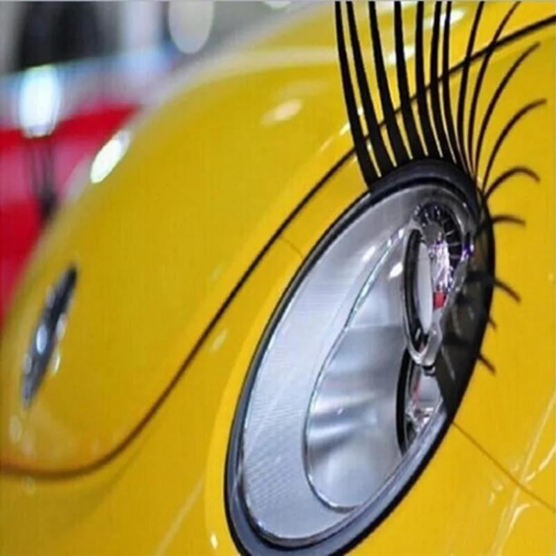 Black Car Eyelashes Stickers Three-Dimensional Eyelash Stickers Cars Personalized Eyelash Stickers Car Stickers