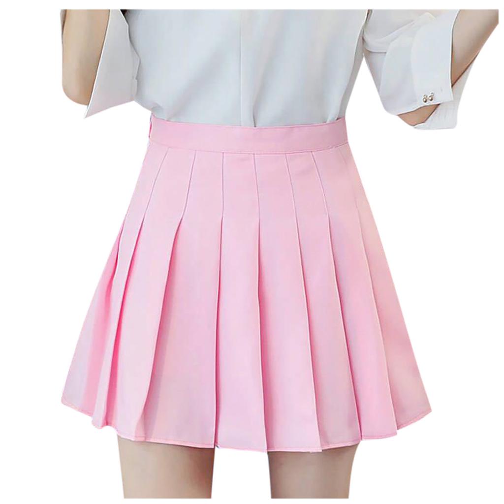 Jupe Plissée Taille Haute Pour Fille - Semi-élastique, Short Intégré - Pour Tennis, école, Loisirs