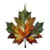 Autumn Maple Leaf Suncatcher Stained Glass Window Wall Hanging Decoration Acrylic Fall Leaf Ornament for Harvest Thanksgiving Party Supplies