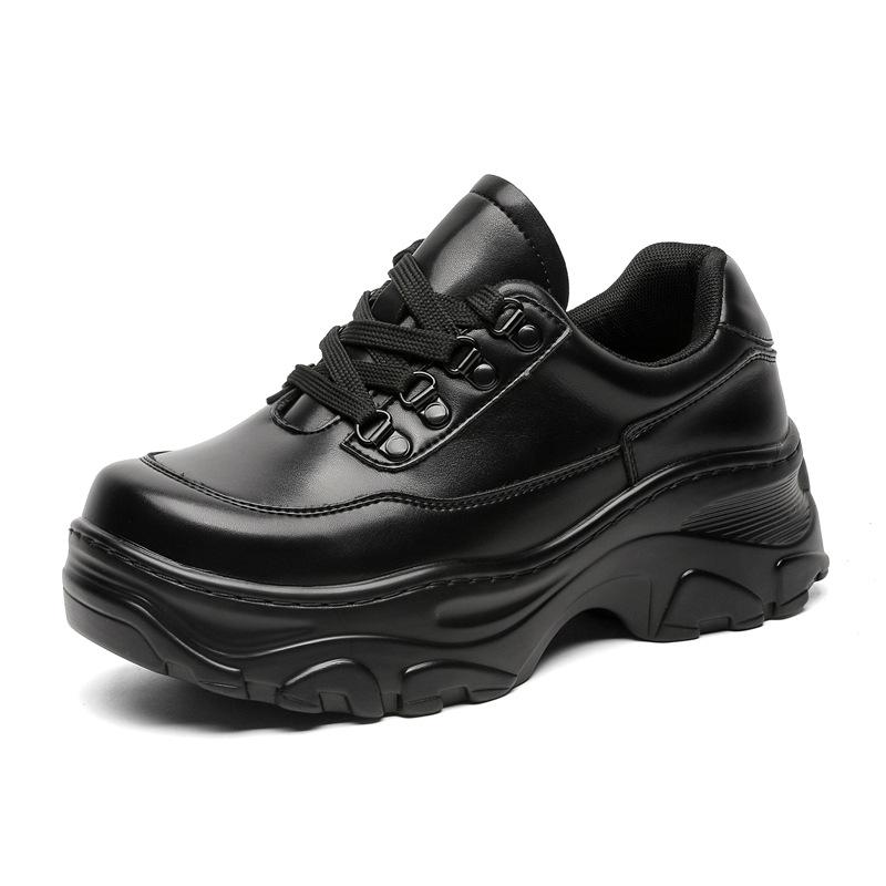 Niche design ins Internet celebrity dad shoes high street platform bread shoes versatile big head leather shoes 13062-Q