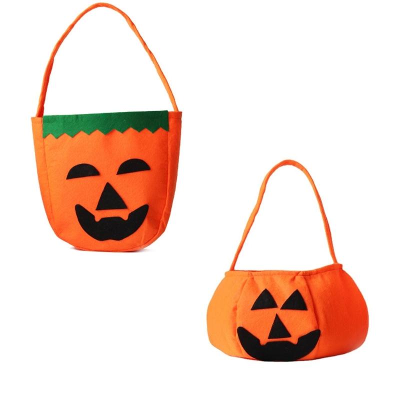 Halloween Pumpkin Bag Large Capacity Handbag Candy Bag Holiday Gift Pumpkin Tote Bag Party Supplies Photoshooting Props