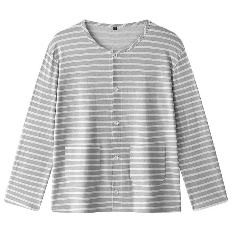

Men s Autumn Pajamas: Soft Cotton Long Sleeve, Casual Dad Style for Indoors & Outdoors 2XL (up to 175 lbs)