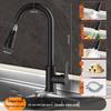TLXT Wall-Mounted Pull-Out Kitchen Faucet
