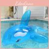 Wholesale Water Fun Inflatable Big Whale Water Park Surfing Whale Ride-on Float Adult Blue