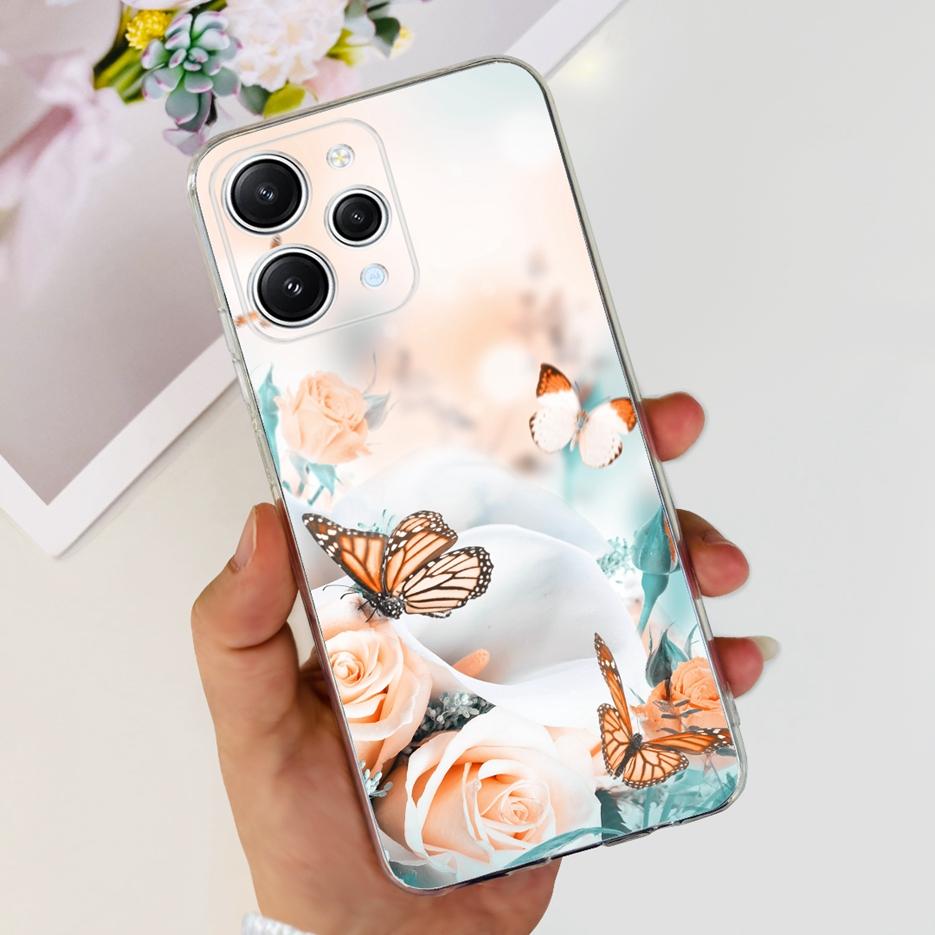 For Xiaomi Redmi 12 Case 2023 New Fashion Painted Cover Clear Silicone Phone Case For Xiaomi Redmi 12 Redmi12 Soft Fundas Bumper