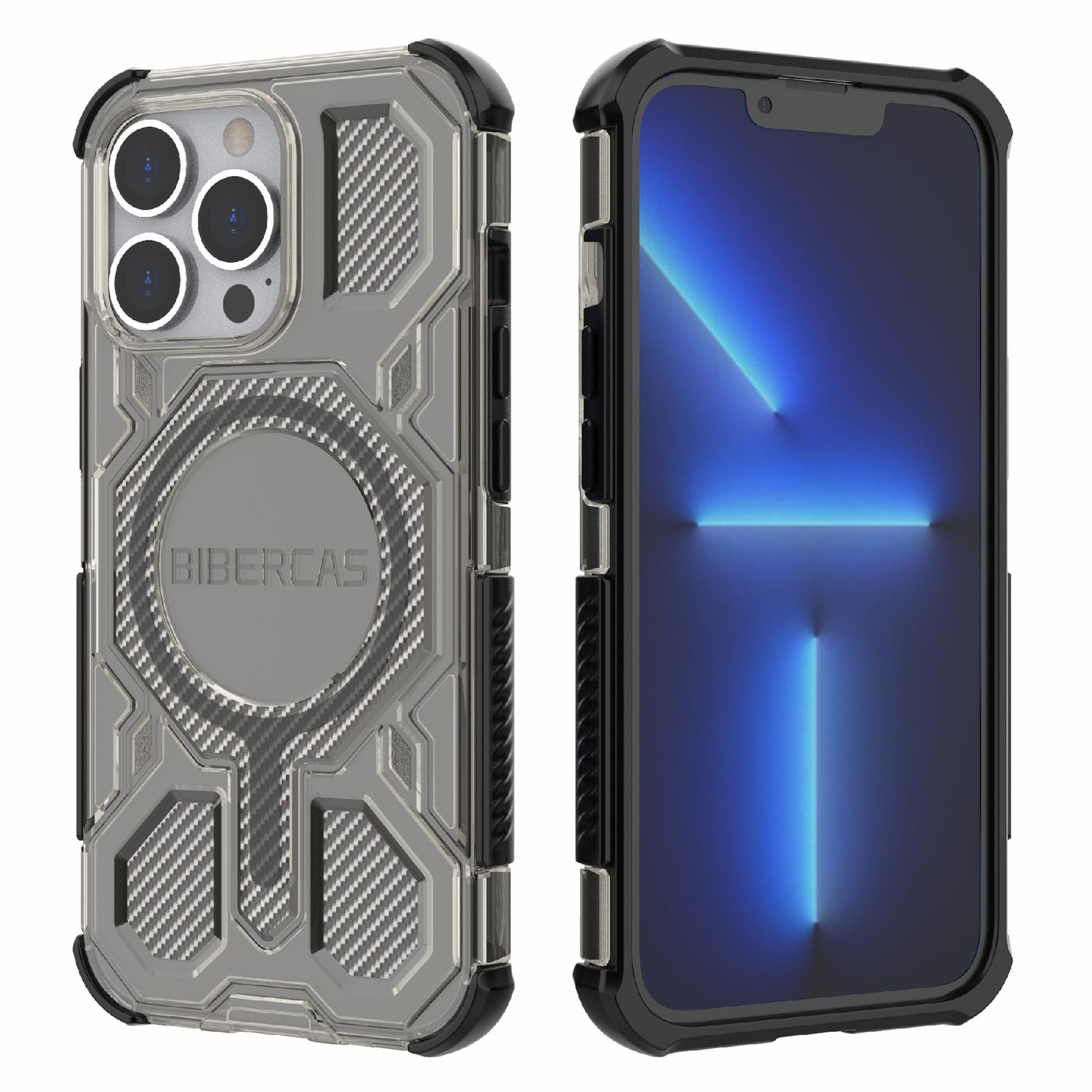 

BIBERCAS J-16 Transparent Series For iPhone 13 Pro Case Compatible with MagSafe TPU+PC Phone Cover