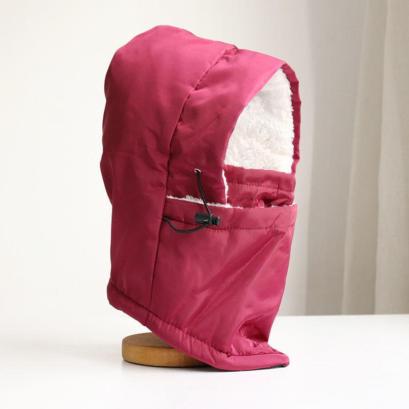 

Зимняя шапка-дождевик для верховой езды, пылезащитный головной убор для ухода за лицом, водонепроницаемая шапка для верховой езды, утолщенная ветрозащитная шапка для катания на лыжах, теплая маска для лица розы красного