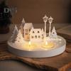 3Pcs Silicone Mold House Resin Casting Mold Easter Candle Making Mold DIY Home Decorate Mold with Tree for Candlestick Plaster Epoxy Soap Making