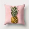 4Pcs Pineapple-Themed Pattern Single-Sided Printing Short Plush Suitable Living Rooms Bedrooms Sofas (Excluding Pillow Cores)