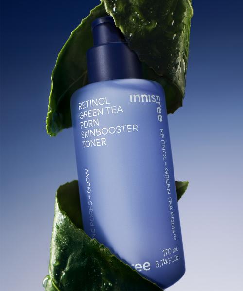 Innisfree Retinol Green Tea PDRN Skin Booster Toner 170mL FREE