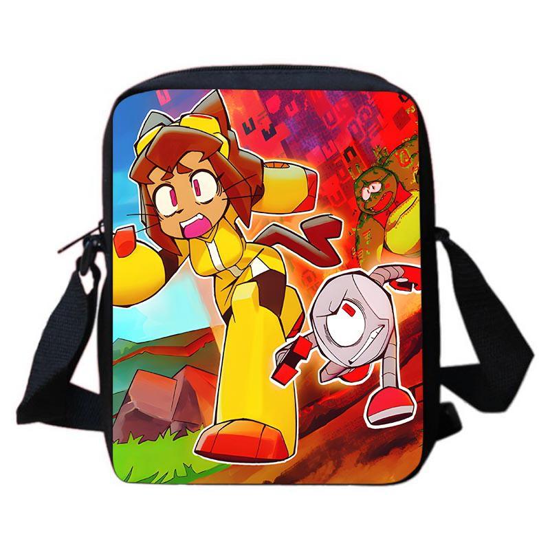 Kids Cartoon Crossbody Bag School Durable Oxford Fabric Shoulder With Fun Print Ages 6-12