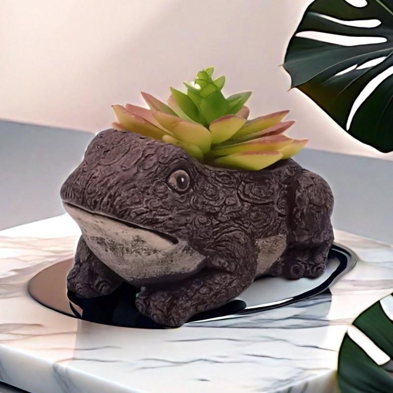 Artificial Animal Themed Flower Pots Cement Decorative for Garden Outdoor Succulents Flower Pots Cactus Container
