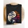 European Size Development: Women's Short-sleeved T-shirt, 100%, with Letter Print Pattern. 12485