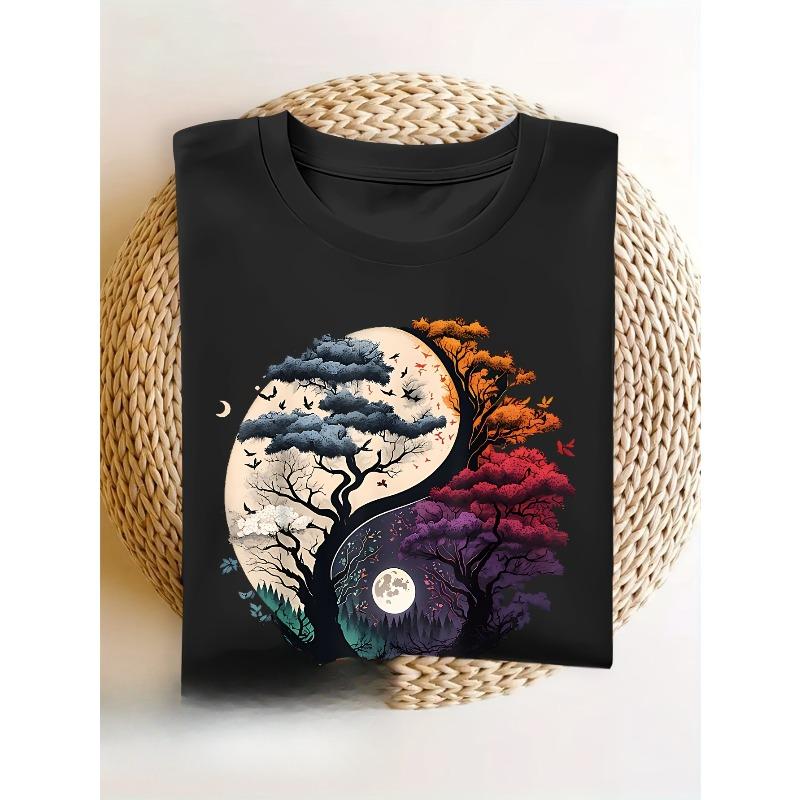 European Size Development: Women's Short-sleeved T-shirt, 100%, with Letter Print Pattern. 12485