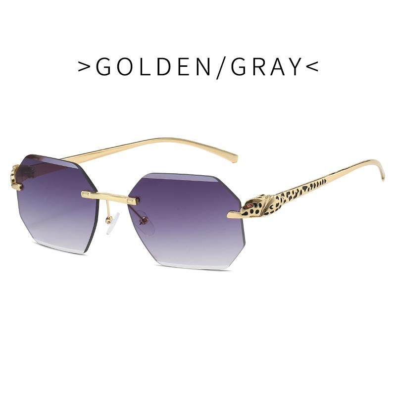 Retro Sunglasses Men Brand Designer Fashion Rimless Sun Glasses Shades Cutting Lens Ladies Frameless Eyeglasses