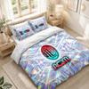 Bedding Set 1 Duvet Cover 2 Pillowcases AC Milan Print Bedroom Home Decoration