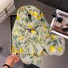 New Fashion Lemon Tree Floral Viscose Soft Scarf Boho Chic Thin Fringe Shawl Women Perfect for Travel & Casual Muslim Hijab
