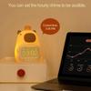 Capybara Led Night Light Silicone Rechargeable Digital Alarm Clock Dimmable Table Lamp Timing USB Charge Children Birthday Gift