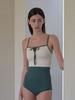 Bainu 3-Way String Dress - Cream Forest Green