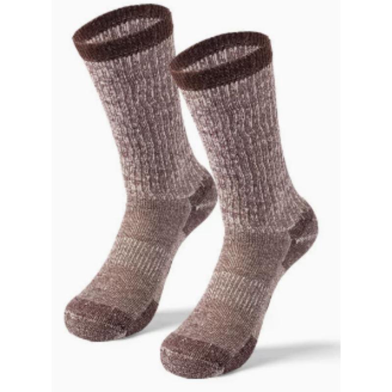 Merino Wool Mid Calf Socks Thick Terry Thermal Warm Anti Slip Anti Odor Outdoor Sports Socks Men Women Ski Mountaineering