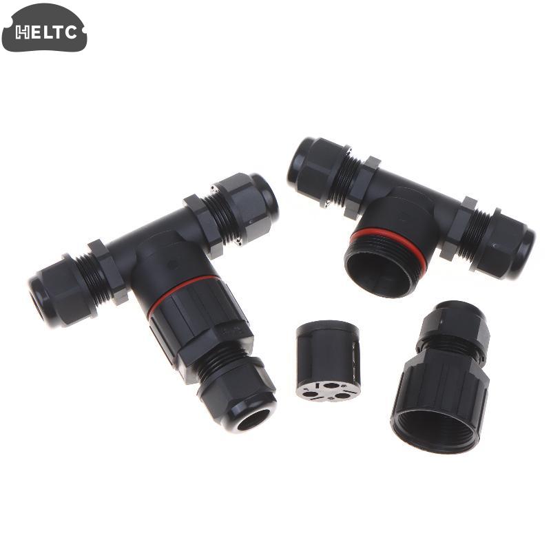 IP68 T Shape Electric Connector 1Pcs Waterproof Screw Push-in Terminal for Balcony Lighting Extensions