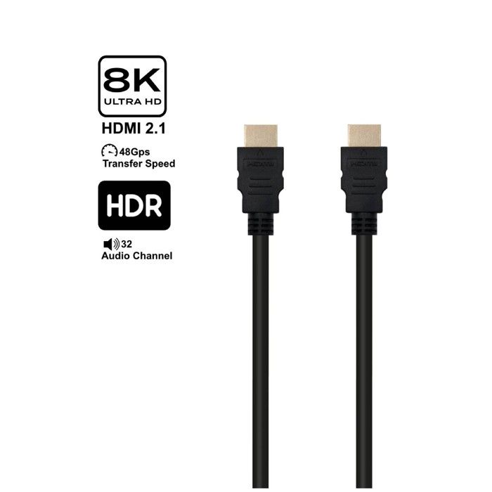 Câble HDMI 2.1 Ewent EC1325 Ethernet 8K HDR 10m Noir