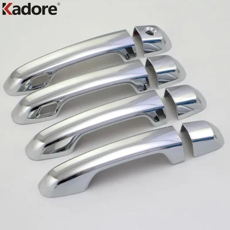 For Toyota Land Cruiser LC200 FJ200 Second Facelift 2016 2017 2018   Chrome Car Door Handle Cover Trim Accessories