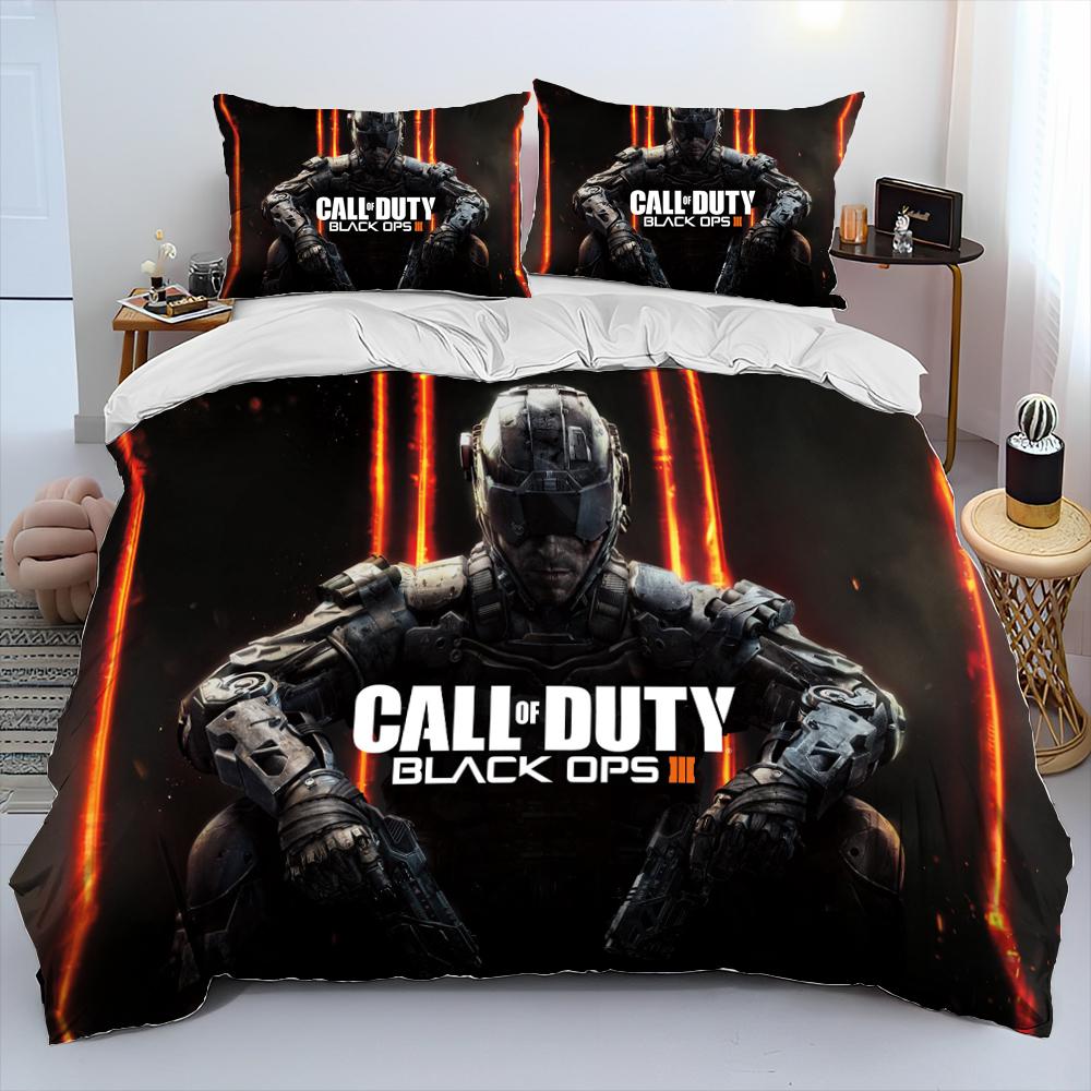 3DPrinting Game Call Of Duty Comforter Bedding Set,Duvet Cover Bed Set Quilt Cover Pillowcase,king Queen Size Bedding Set Kids