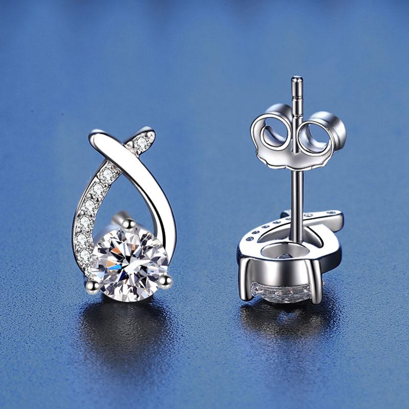 Tancise 925 Sterling Silver Moissanite   Earrings Drop Earrings For Women Wedding Party Gifts