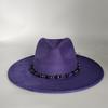 2025 Colorful Suede Wide Brim Felt Fedoras Hat for Women Men Church Jazz Cap Panama Denim Hat Wholesale Sombrero Hombre