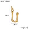 CARLIDANA Stainless Steel Waterproof Heart Love Leaf Rabbit Letter Charms Pendant Gold Plated Heart Pendant Charms For Making J