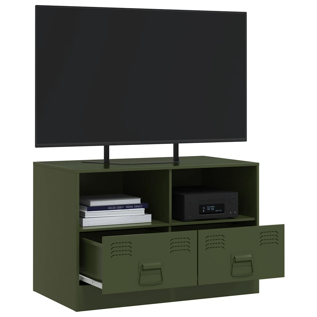 Vidaxl Szafka Pod Telewizor, Oliwkowa, 67X39X44 Cm, Stalowa
