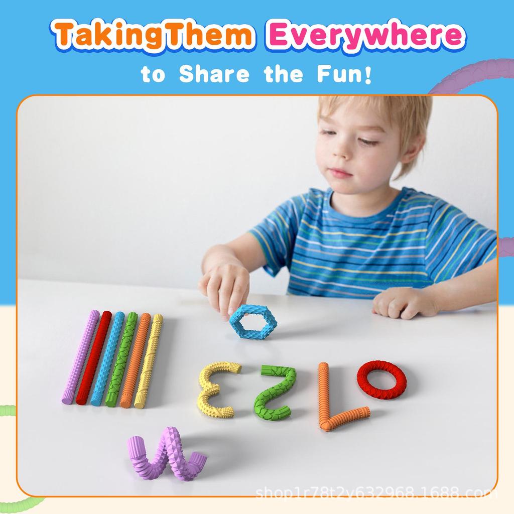 Silicone Sensory Fidget Bracelet: Textured Wiggle Stick for Stress and Anxiety Relief