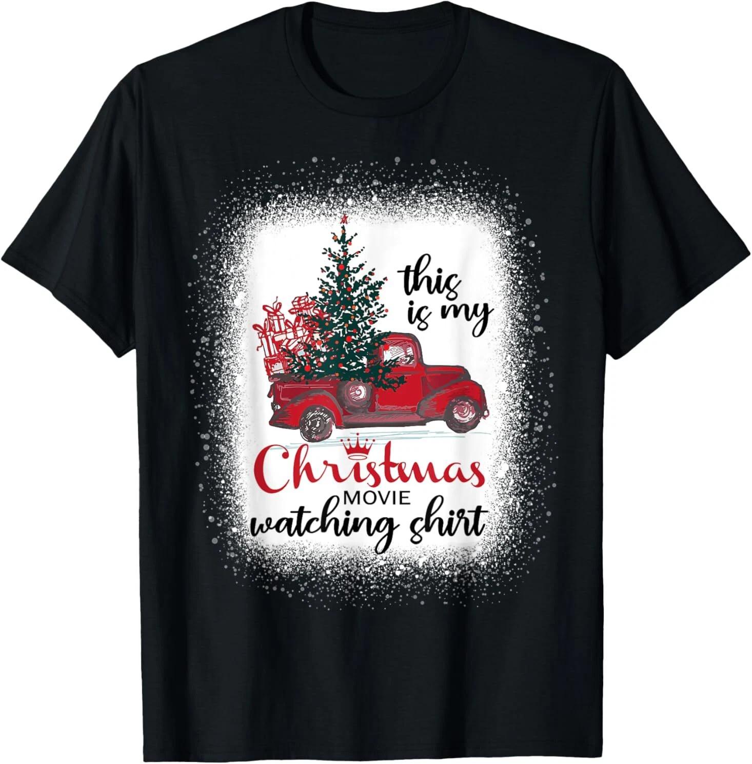 This Is My Christmas Movie Watching Shirt Vintage Red Truck T-Shirt XL