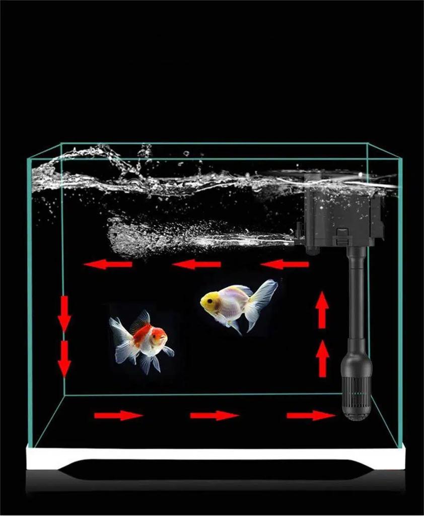 Drei-in-Eins Kleines Aquarium Fischbecken Sauerstoffpumpe Leiser Filter Wasserpumpe Multifunktions-Verteiler Aquarium Zubehör Werkzeug