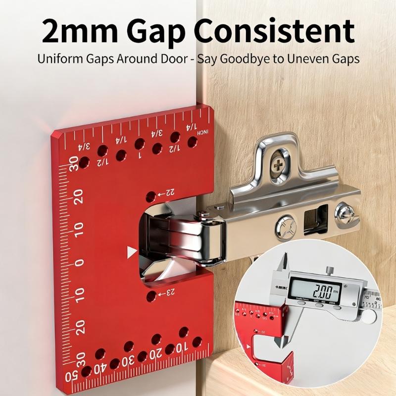 Hinge Quick Installation Fixing Plate Gaps Alignment Tool Cabinet Hole Drilling Locator Jig For Precise Door Alignment