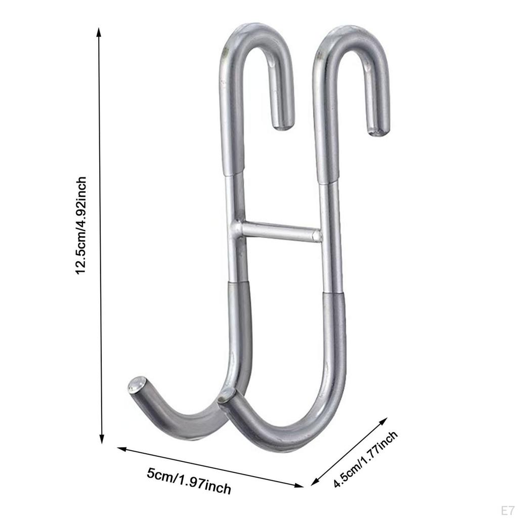 2 Hooks Over The Door, Holder for Towels And Coat Rack In Entrance Area