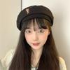 New Bear Brown Beret Women's Autumn and Winter Woolen Versatile Showing Face and Small Temperament Winter Painter Hat