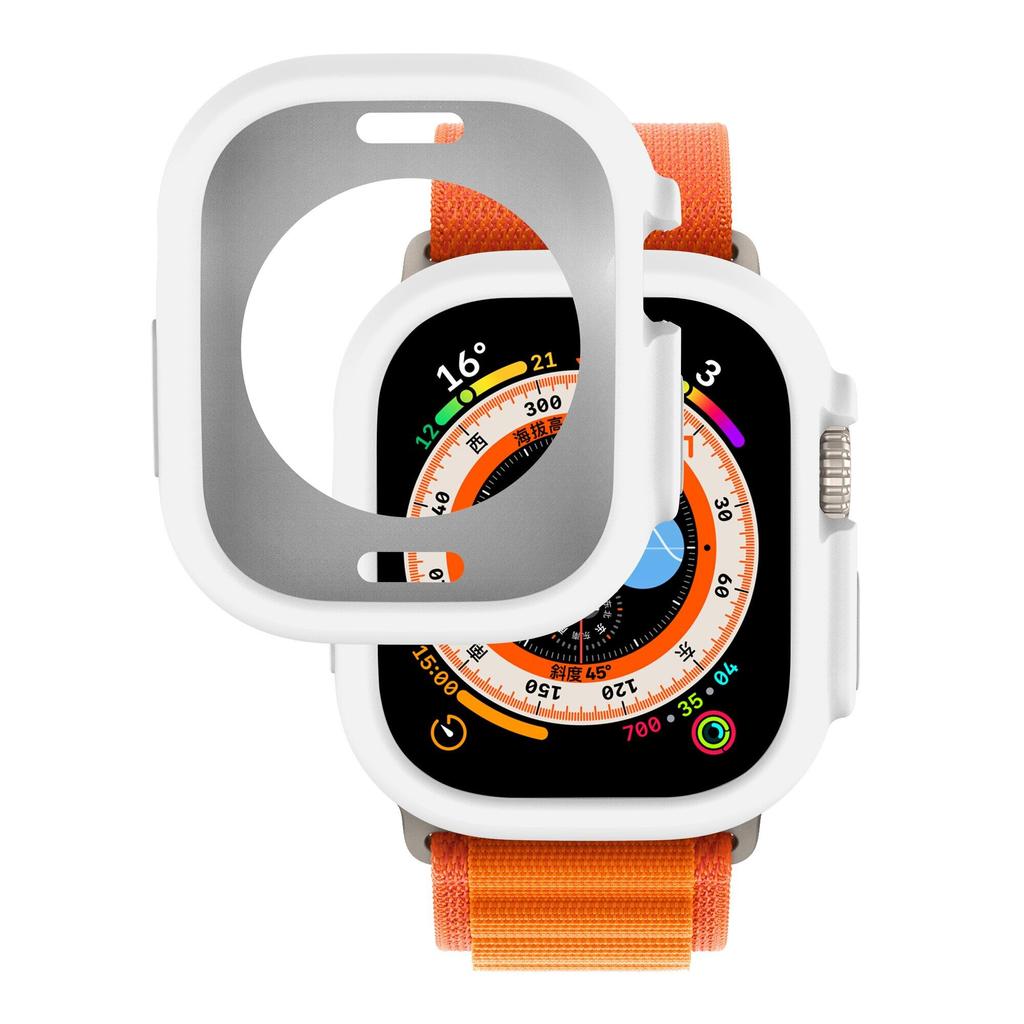 Soft Silicone Case for Apple Watch9 8 Ultra 49MM 45mm Cover Protection For iWatch series 7 6 5 4 SE 40 44 41mm Bumper