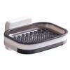 Wall Mounted Double Layer Soap Dish ABS Material No Drilling Required for Bathroom Kitchen